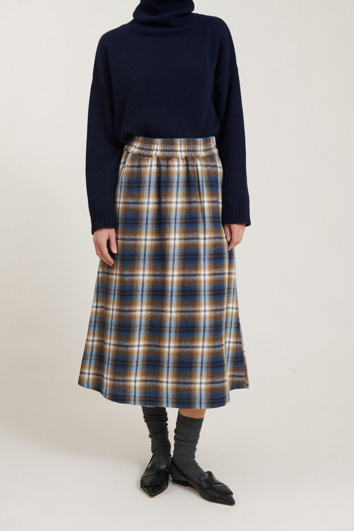 Basic Apparel Tilde Skirt Skirts 728 Tobacco brown / classic blue